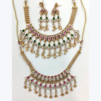 Manisha Jewellery Exclusive Kundan and Pearl Necklace Set with Matching Earrings for Festive Occasions