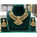 Manisha Jewellery Royal Pota Stone and Beads Necklace Set with Matching Earrings