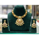 Manisha Jewellery Royal Pota Stone and Beads Necklace Set with Matching Earrings