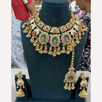 Manisha Jewellery Royal Majesty Pota Stone and Meenakari Touch Necklace Set