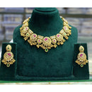 Manisha Jewellery Elegant Traditional Design with Pota Stone Necklace Set