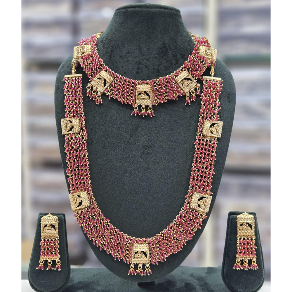 Manisha Jewellery Refined Radiance Pearl Double Necklace Set