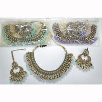 Manisha Jewellery Royal Glam Crystal Stone And Pearl Necklace Set