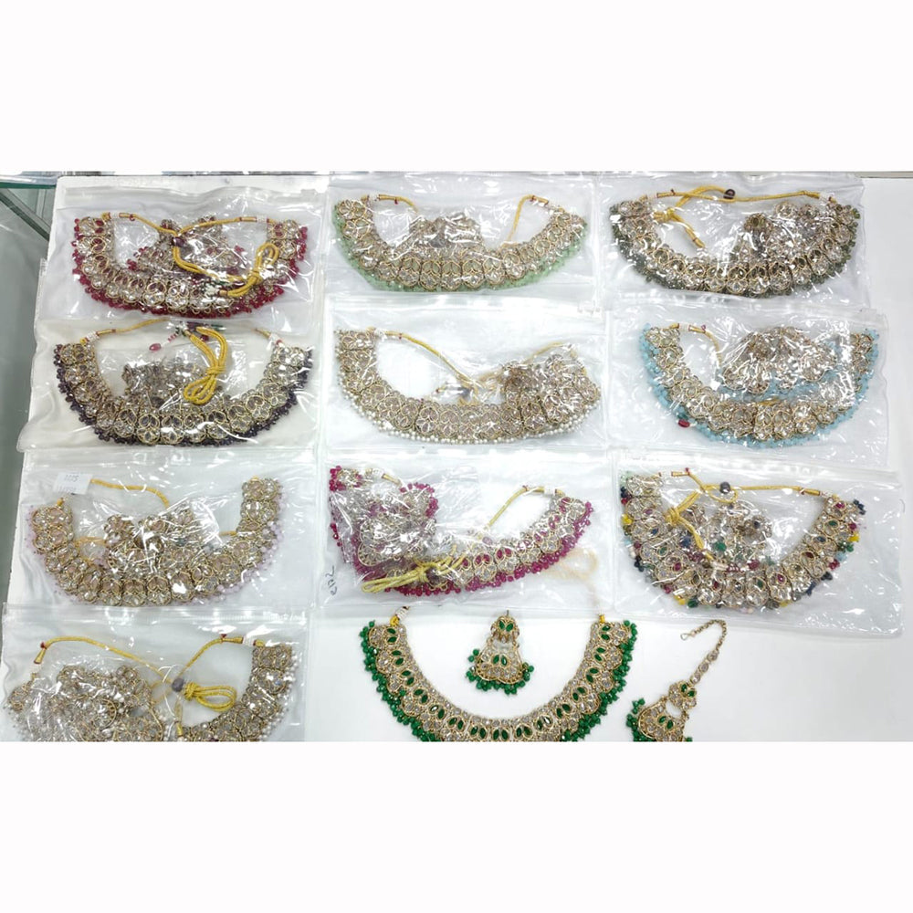 Manisha Jewellery Royal Glam Crystal Stone And Pearl Necklace Set