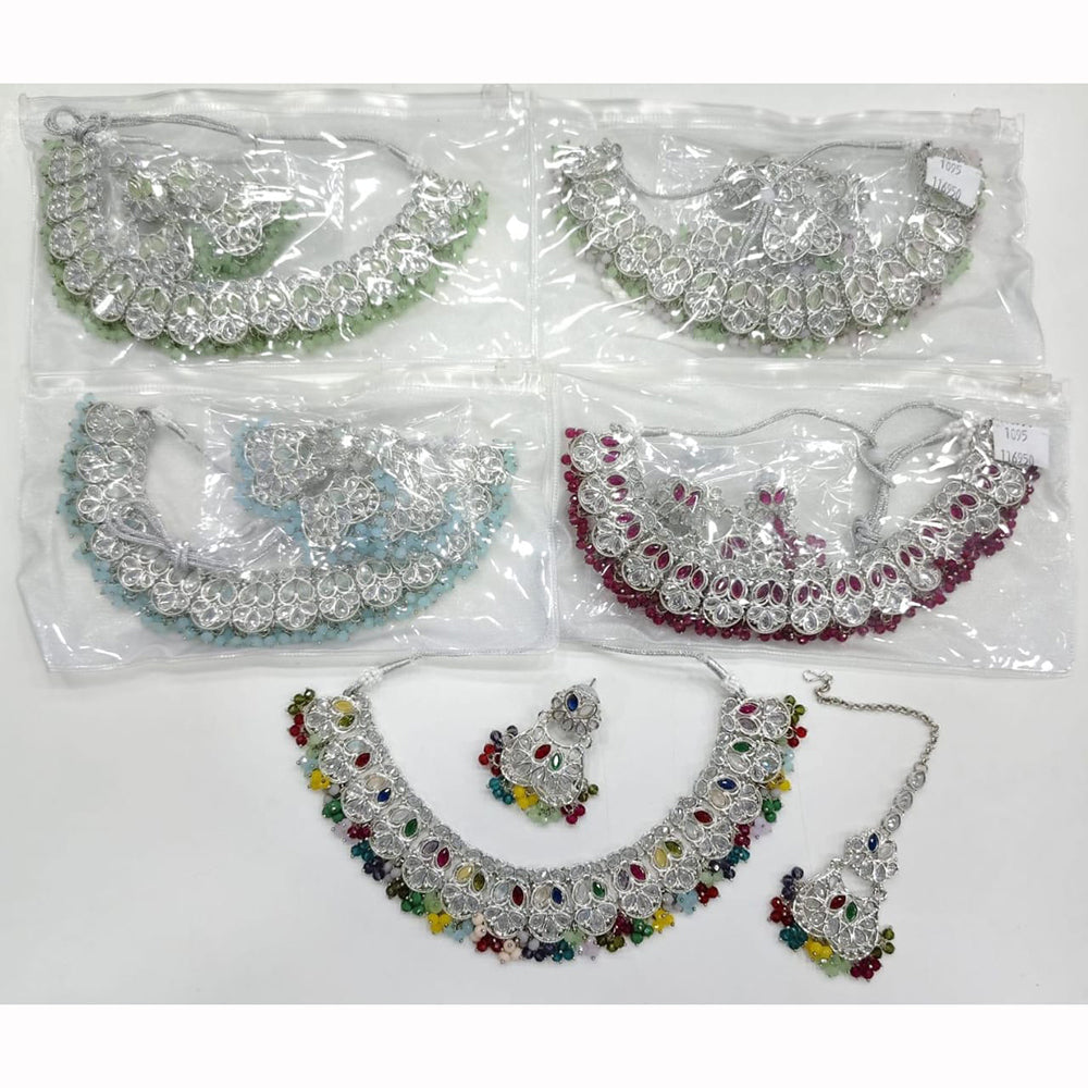 Manisha Jewellery Royal Glam Crystal Stone And Pearl Necklace Set