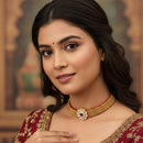 Manisha Jewellery Elegant Pota And Austrian Stone Designer Choker Necklace
