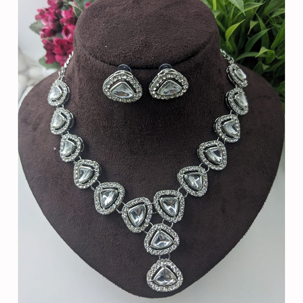 Manisha Jewellery Royal Austrian And Kundan Stone Necklace Set