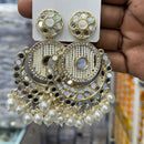 Manisha Jewellery Designer Mirror Work Pearl Hanging Earrings