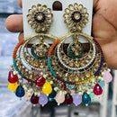 Manisha Jewellery Trendy Crystal Stone And Multicolor Pearl Hanging Earrings