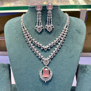 Manisha Jewellery Designer American Diamond Necklace Set