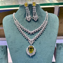 Manisha Jewellery Designer American Diamond Necklace Set