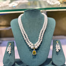 Manisha Jewellery Designer American Diamond And Pearl Necklace Set