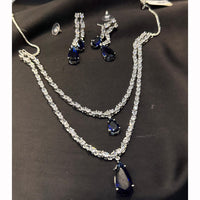 Manisha Jewellery Designer American Diamond Necklace Set