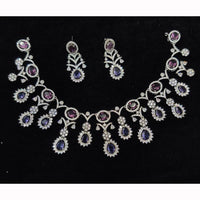 Manisha Jewellery Designer American Diamond Necklace Set