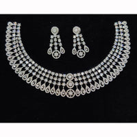 Manisha Jewellery Designer American Diamond Necklace Set