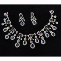 Manisha Jewellery Designer American Diamond Necklace Set