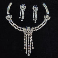 Manisha Jewellery Designer American Diamond Necklace Set