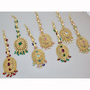 Manisha Jewellery Classic Crystal Stone And Pearl Maangtikka