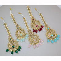 Manisha Jewellery Classic Crystal Stone And Pearl Maangtikka