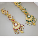 Manisha Jewellery Classic Pota Stone And Pearl Maangtikka
