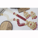 Manisha Jewellery Royal Look Crystal Pearl Meenakari Jewellery Set