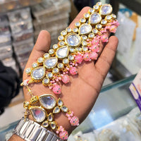 Manisha Jewellery Heritage Kundan Stone And Pearl Choker Necklace Set