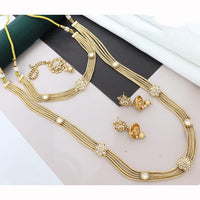 Manisha Jewellery Designer Pota Stone Twin Necklace Set