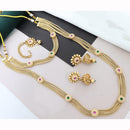 Manisha Jewellery Designer Pota Stone Twin Necklace Set