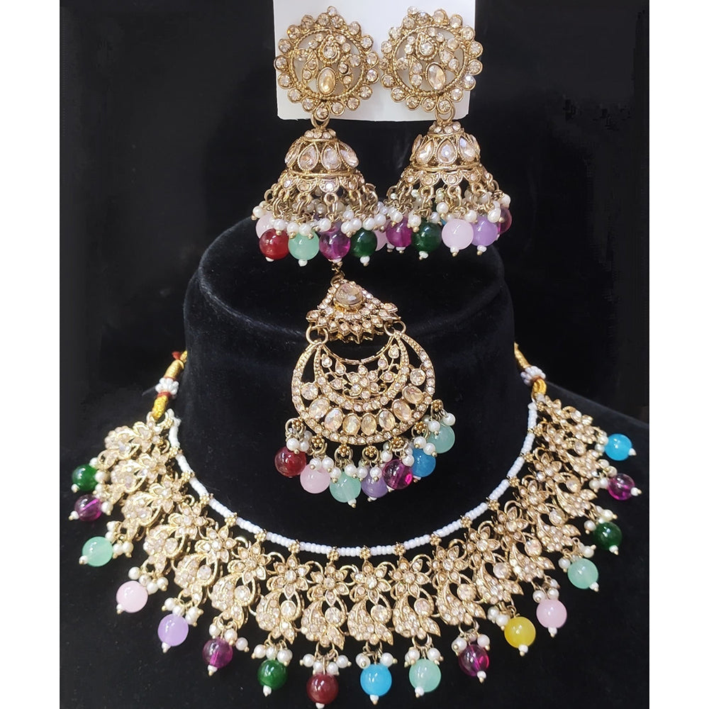 Manisha Jewellery Luxury Crystal Pearl And Beads Occasion Necklace Set