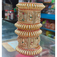 Manisha Jewellery Premium Pota Stone Festive Openable Bangles Set