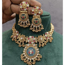 Manisha Jewellery Traditional Pota Stone Pearl Choker Necklace Set