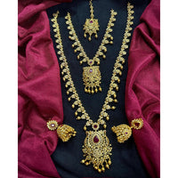 Manisha Jewellery Designer Austrian Stone Beads Dual Necklace Set
