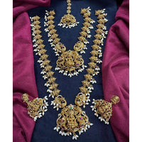 Manisha Jewellery Designer Austrian Stone Beads Temple Dual Necklace Set