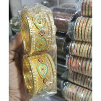 Manisha Jewellery Royal Meenakari Pearl Openable Bangles Set