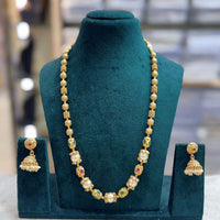 Manisha Jewellery Elegant Pota Stone And Beaded Long Necklace Set