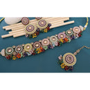 Manisha Jewellery Sparkling Crystal Stone And Pearl Choker Necklace Set