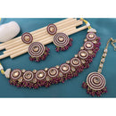 Manisha Jewellery Sparkling Crystal Stone And Pearl Choker Necklace Set