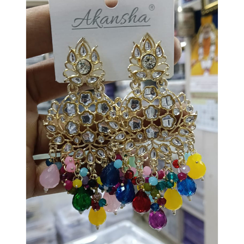Manisha Jewellery Kundan Stone Pearl And Beads Dangler Earrings