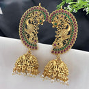 Manisha Jewellery Royal Pota Stone And Pearl Jhumki Earrings