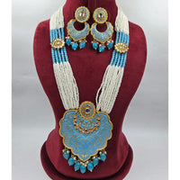 Manisha Jewellery Designer Kundan Stone And Meenakari Long Necklace Set