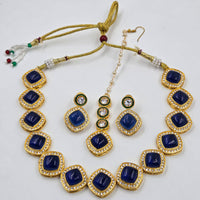 Manisha Jewellery Royal Austrian And Pota Stone Necklace Set