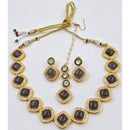 Manisha Jewellery Royal Austrian And Pota Stone Necklace Set