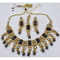 Manisha Jewellery Royal Austrian And Pota Stone Beads Necklace Set