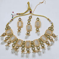 Manisha Jewellery Royal Austrian And Pota Stone Beads Necklace Set