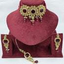 Manisha Jewellery Royal Austrian And Pota Stone Beads Choker Necklace Set
