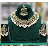Manisha Jewellery Royal Crystal Stone Pearl And Beads Necklace Set