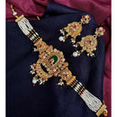 Manisha Jewellery Traditional Pota Stone And Meenakari Pearl Choker Necklace Set