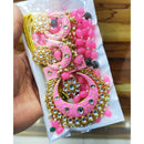 Manisha Jewellery Royal Kundan Stone And Meenakari Dangler Earrings With Maangtika