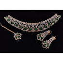 Manisha Jewellery American Diamond Designer Choker Necklace Set