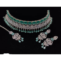 Manisha Jewellery American Diamond Designer Choker Necklace Set